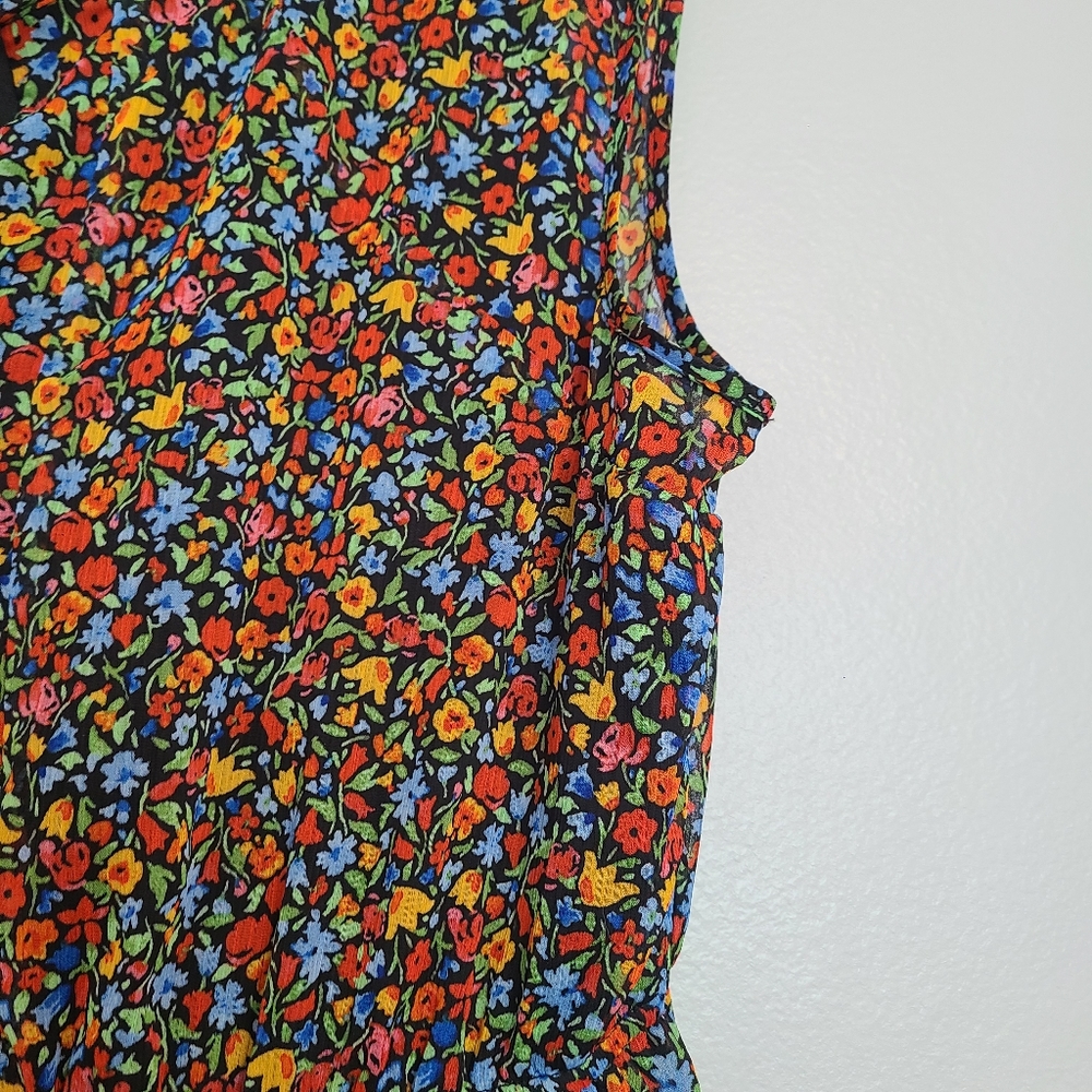 nwot Tommy Hilfiger Ditsy Floral Boho Tiered Dress XL Women's 14 - Picture 6 of 12